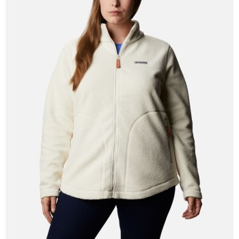 Columbia Northern Reach Full Zip Sherpa Fleece Plus Size, Chamarras Creme Para Mujer | 864927-KUM